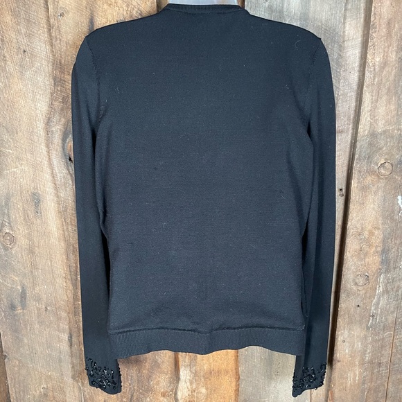 INC Black Beaded Evening Cardigan - size Medium - Picture 5 of 8